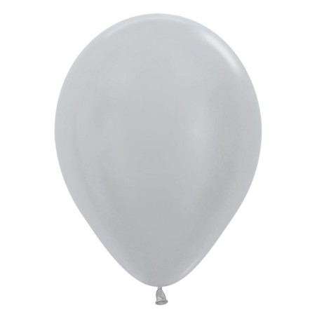 R12 481 Balon okrągły 12" perłowy srebrny