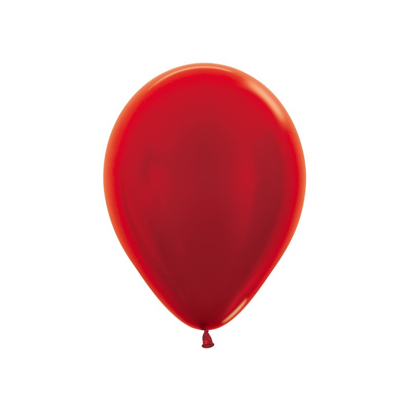R12 515 Balon okrągły 12" metalik czerwony