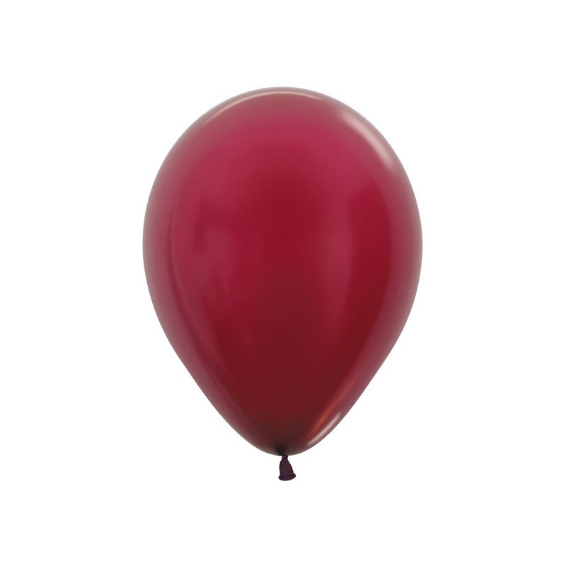 R12 518 Balon okrągły 12" metalik burgund
