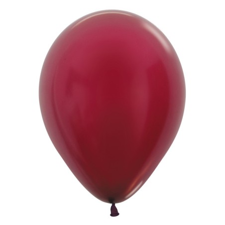 R12 518 Balon okrągły 12" metalik burgund