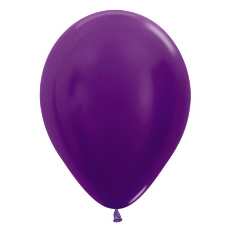 R12 551 Balon okrągły 12" metalik fioletowy