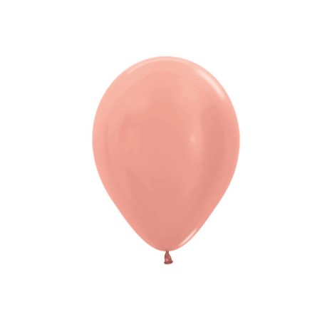 R10 568 Balon okrągły 10" metalik różowe złoto