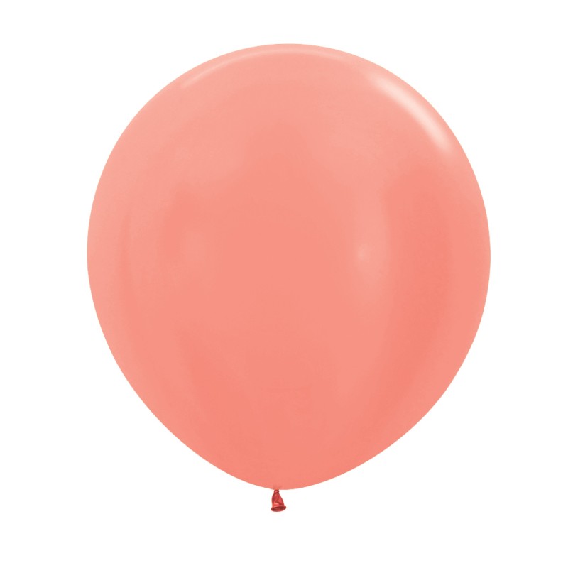 R16 568 Balon kulisty 16" metalik różowe złoto