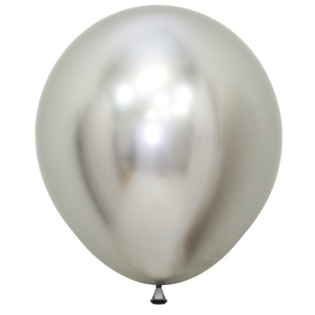 R18 981 Balon okrągły 18" reflex srebrny