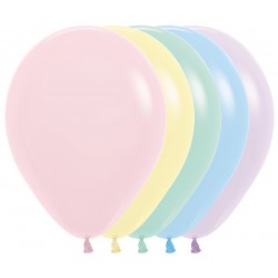 R12 600R balon okrągły 12" miks kolorów pastelowych 12x12