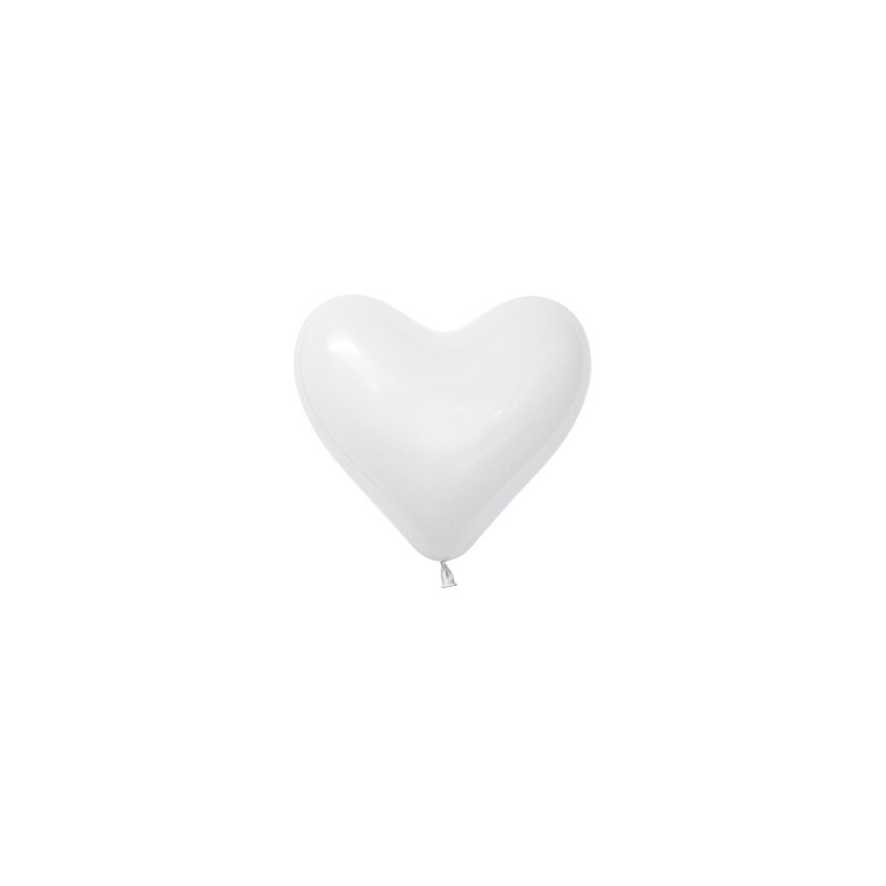 HRT12 005 Balon serce 12" biały
