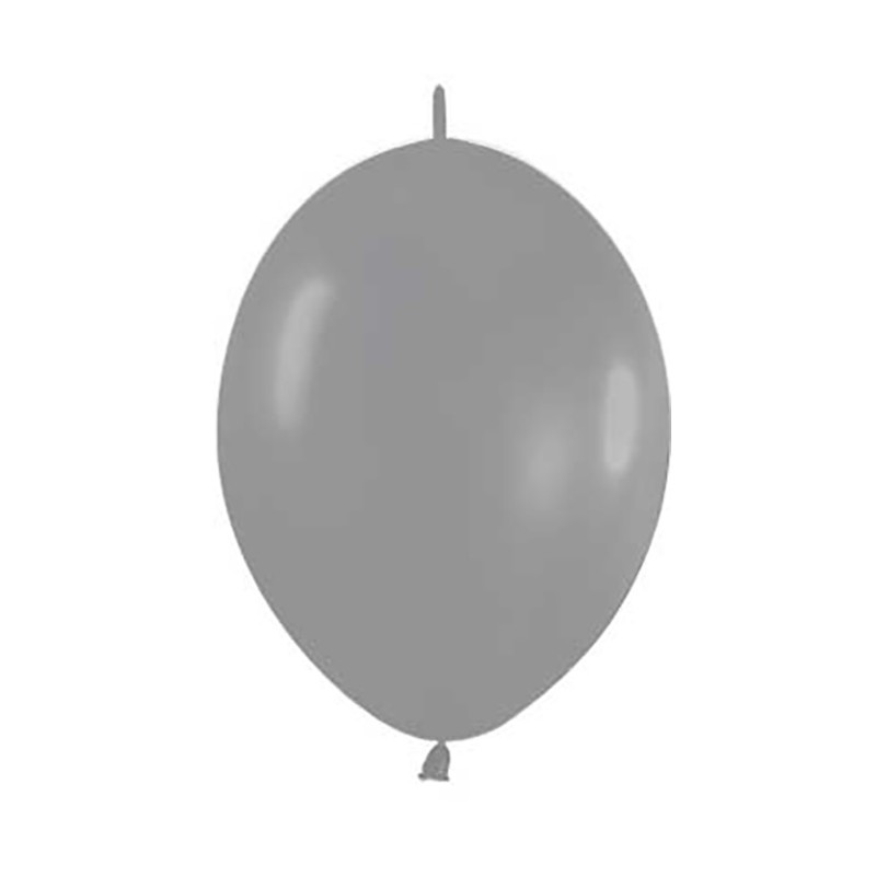 LOL12 081 Balon z łącznikiem 12" szary
