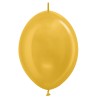 Balon z łącznikiem 12 metalik złoty Sempertex