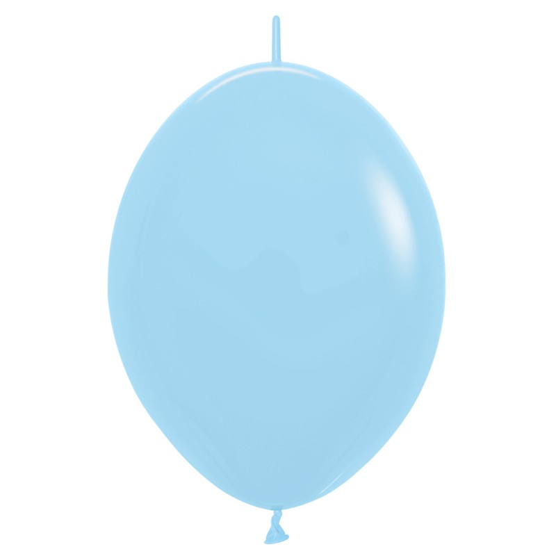 Balon z łącznikiem 12" pastelowy niebieski