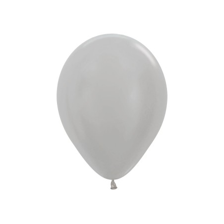 R9 481 Balon okrągły 9" perłowy srebrny (Pearl Silver)