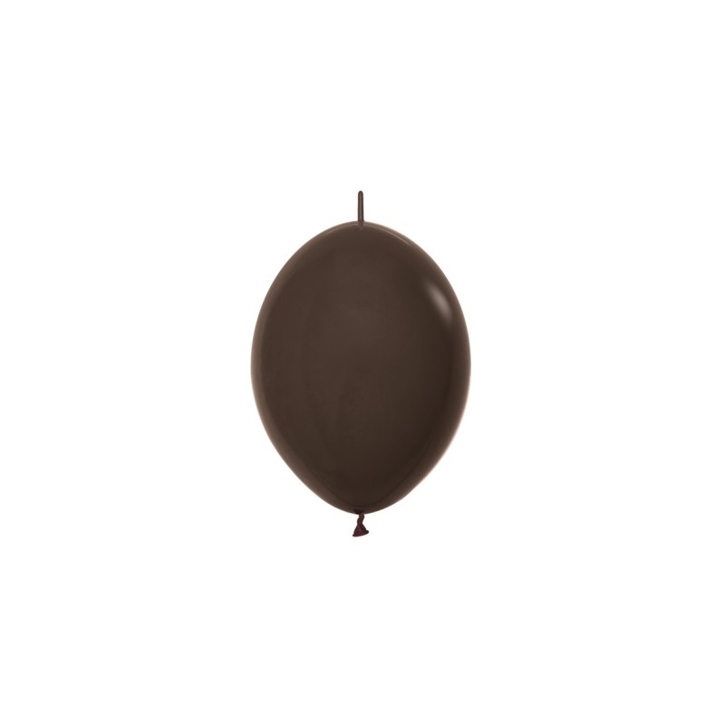 LOL6 076 Balon z łącznikiem 6" czekoladowy brąz (Chocolate Brown)