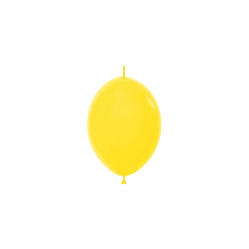 LOL6 020 Balon z łącznikiem 6" żółty (Yellow)