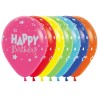 R12 HBFAN Balon okrągły 12" Happy Birthday
