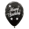 R12 HBSPAR Balon okrągły 12" Happy Birthday Sparkle