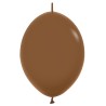 LOL12 074 Balon z łącznikiem 12" kawowy (Coffee)
