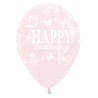 R12 HBBFLY Balon okrągły 12" Happy Birthday Enchanted Butterflies