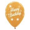 R12 HBSPARK Balon okrągły 12" Happy Birthday Sparkles