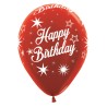 R12 HBSPARK Balon okrągły 12" Happy Birthday Sparkles