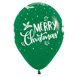 R12 9892 Balon okrągły 12" Merry Christmas