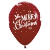 R12 9892 Balon okrągły 12" Merry Christmas