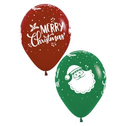 R12 9892 Balon okrągły 12" Merry Christmas