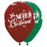 R12 9892 Balon okrągły 12" Merry Christmas