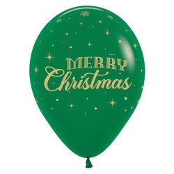 R12 9891 Balon okrągły 12" Merry Christmas