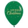 R12 9891 Balon okrągły 12" Merry Christmas