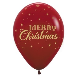 R12 9891 Balon okrągły 12" Merry Christmas