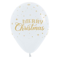 R12 9891 Balon okrągły 12" Merry Christmas