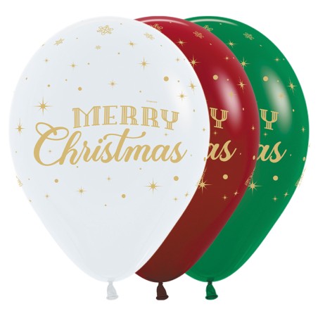 Sempertex Merry Christmas Gold w Balonolandia