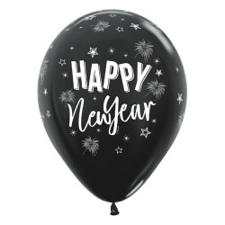 R12 2603 Balon okrągły 12" Happy New Year