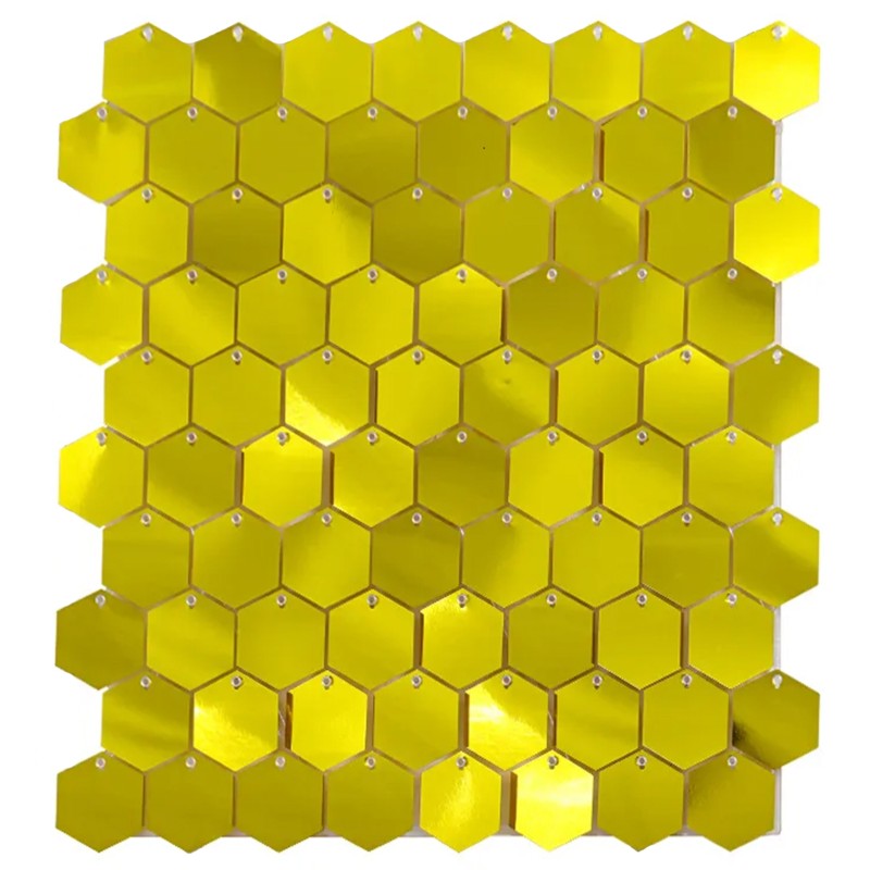 Ścianka cekinowa lustrzana złota