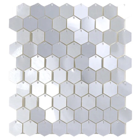 Ścianka cekinowa srebrna lustrzana