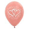 R12 HEARTS568 Balon okrągły 12" splątane serca