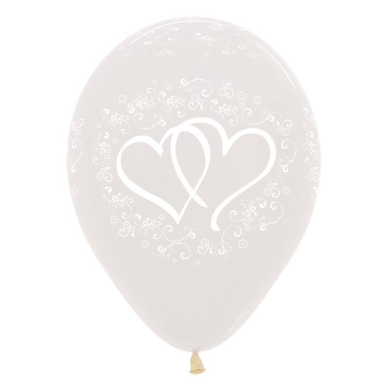 R12 HEARTS390 Balon okrągły 12" splątane serca