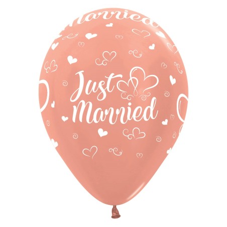 R12 JMH568 Balon okrągły 12" "Just Married"