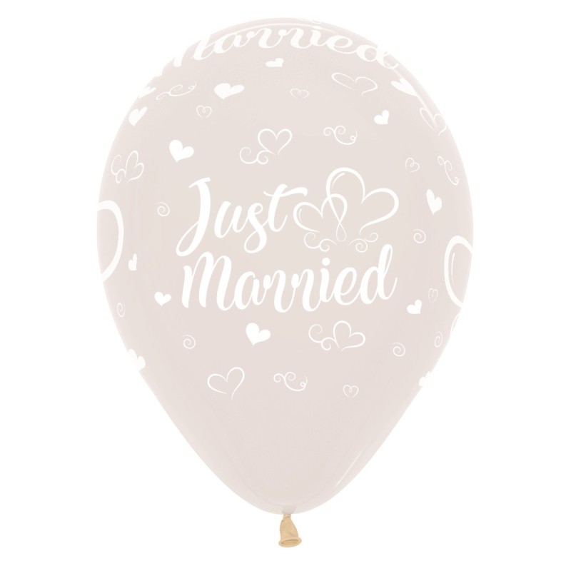 R12 JMH390 Balon okrągły 12" "Just Married"