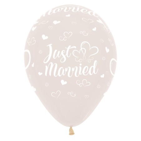 R12 JMH390 Balon okrągły 12" "Just Married"