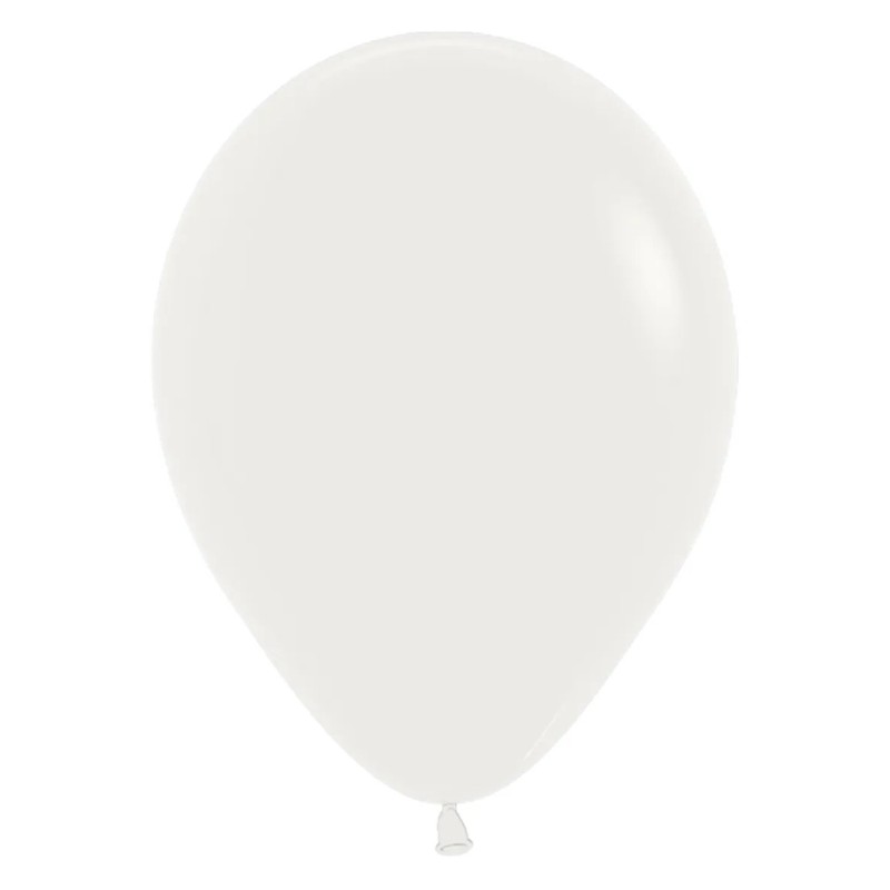 R12 006 Balon okrągły 12"  migdałowy biały