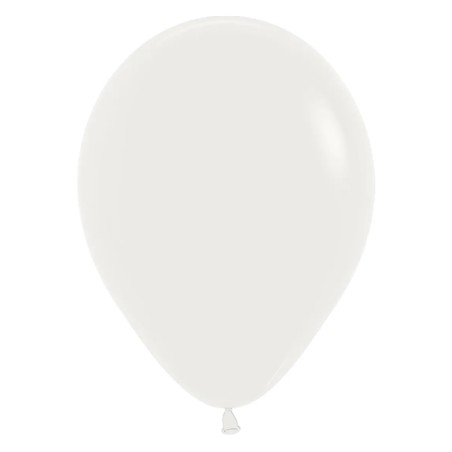 R12 006 Balon okrągły 12"  migdałowy biały