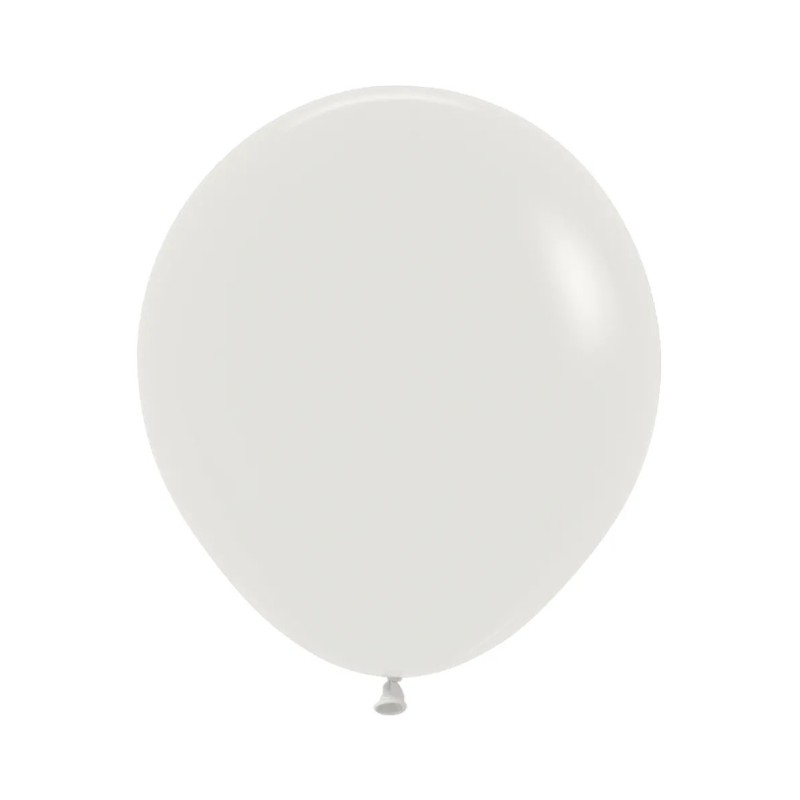 R18 006 Balon okrągły 18"  migdałowy biały