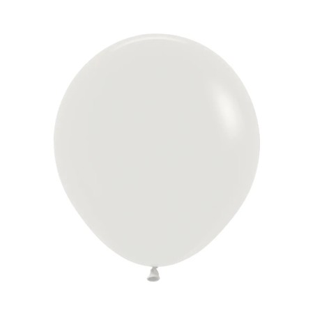 R18 006 Balon okrągły 18"  migdałowy biały