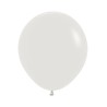 R18 006 Balon okrągły 18"  migdałowy biały