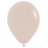 R12 071 Balon okrągły 12" biały piasek